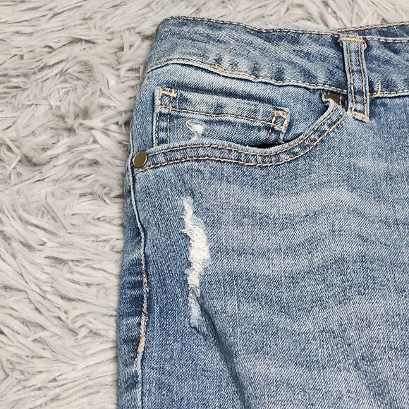 D Jeans Womens Size‎ 6 30x29 Blue Mid Rise Skinny Stretch Distressed Denim D. - Picture 14 of 15